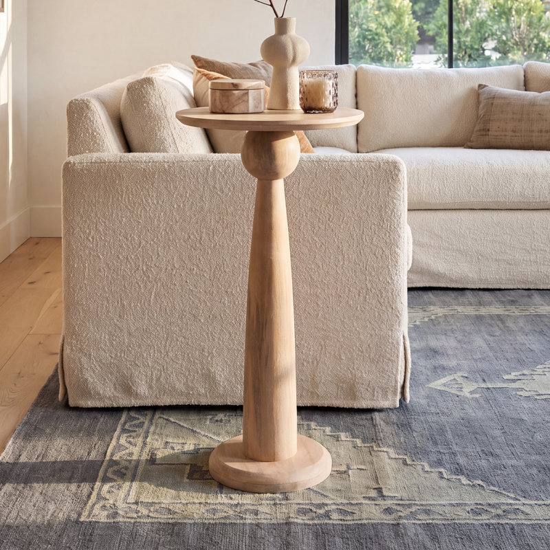 Callery Susanne Drum End Table, Natural