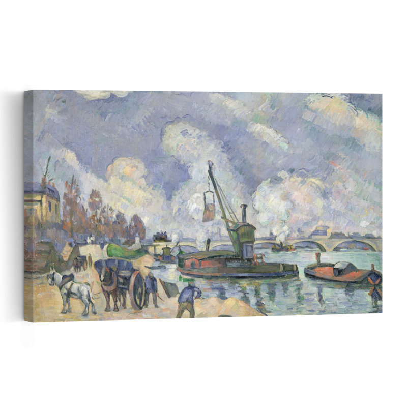 Quai de Bercy, Paris, 1873-1875 - Estampe murale contemporaine représentant un cheval, H 24 po x l 36 po