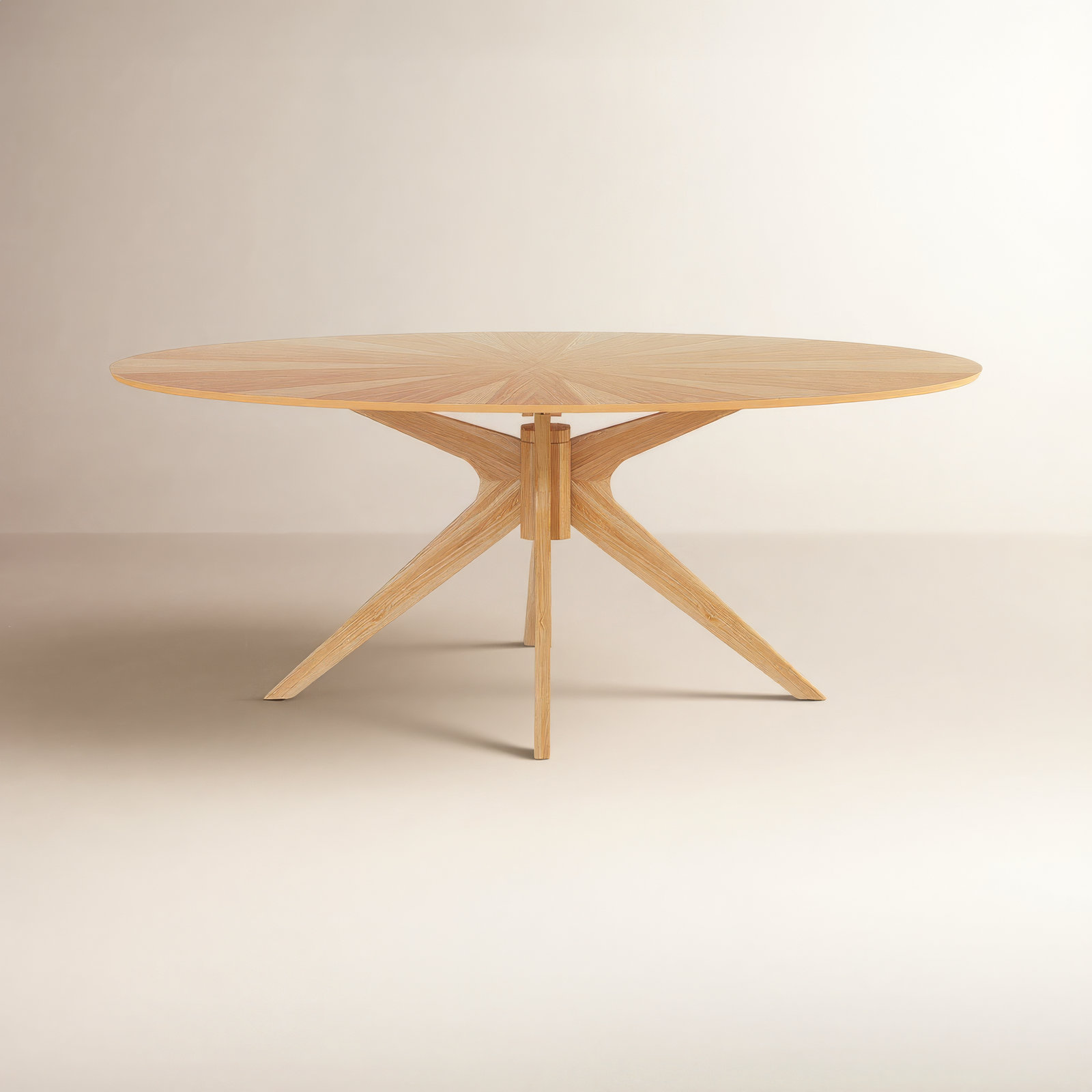 Fenway Single Coffee Table, Natural Top/Natural Base