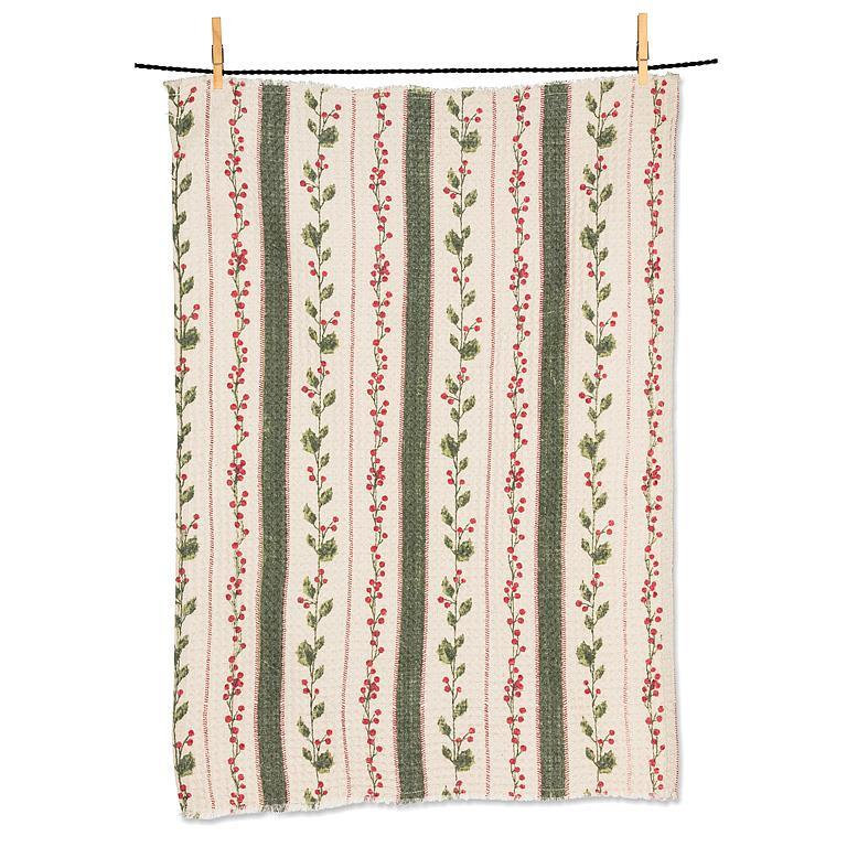 Hollyberry Stripes Kitchen Towel