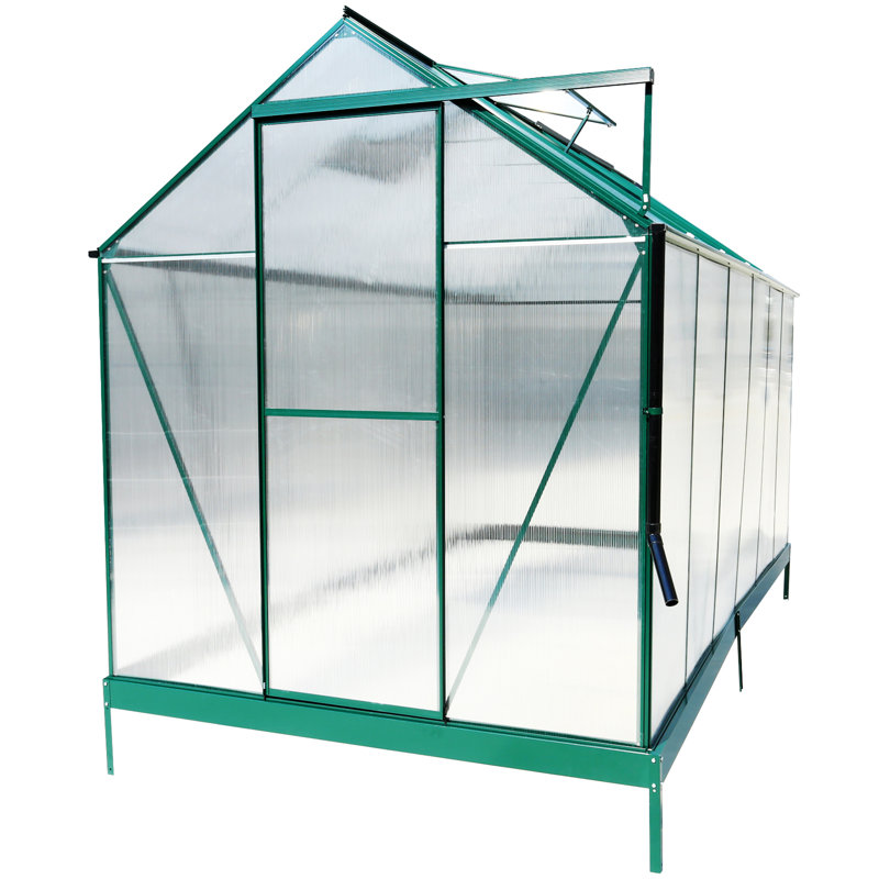 Serre en polycarbonate, Vert, H 96,8 po x l 75,2 po x P 147,2 po