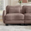 Causeuse en chenille avec coussin de taille, coussin rose
