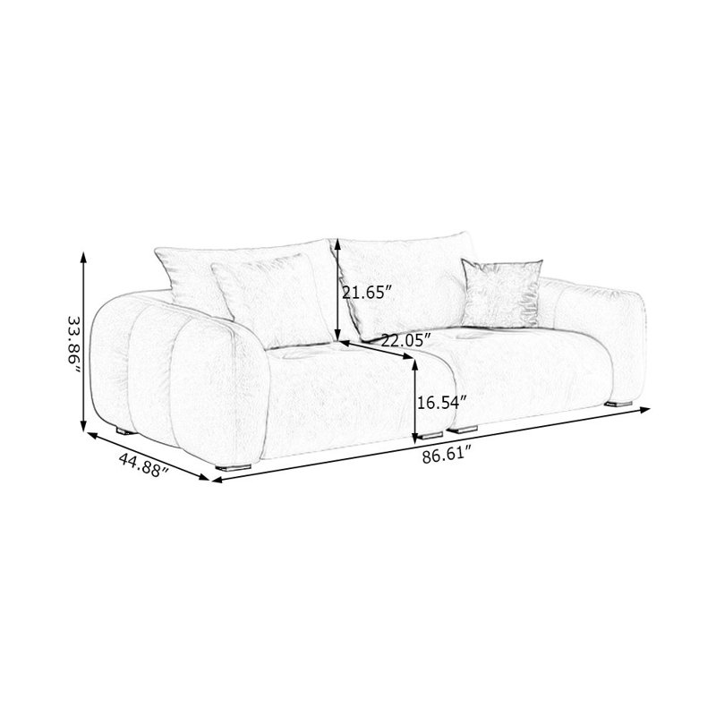 Light khaki Polyester Modular Modern sofa