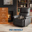 Fauteuil inclinable pivotant, fauteuil oscillant manuel en cuir de polyuréthane et dossier de soutien pour le salon