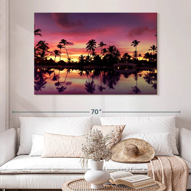 Coucher de soleil dominicain Gillard, H 34 po x l 51 po