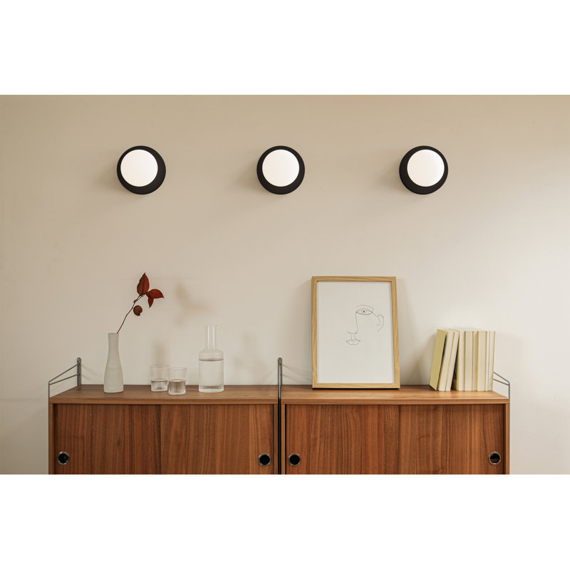 Applique murale en verre Bola, Noir mat, H 5,6 po x l 4 po x P 4 po