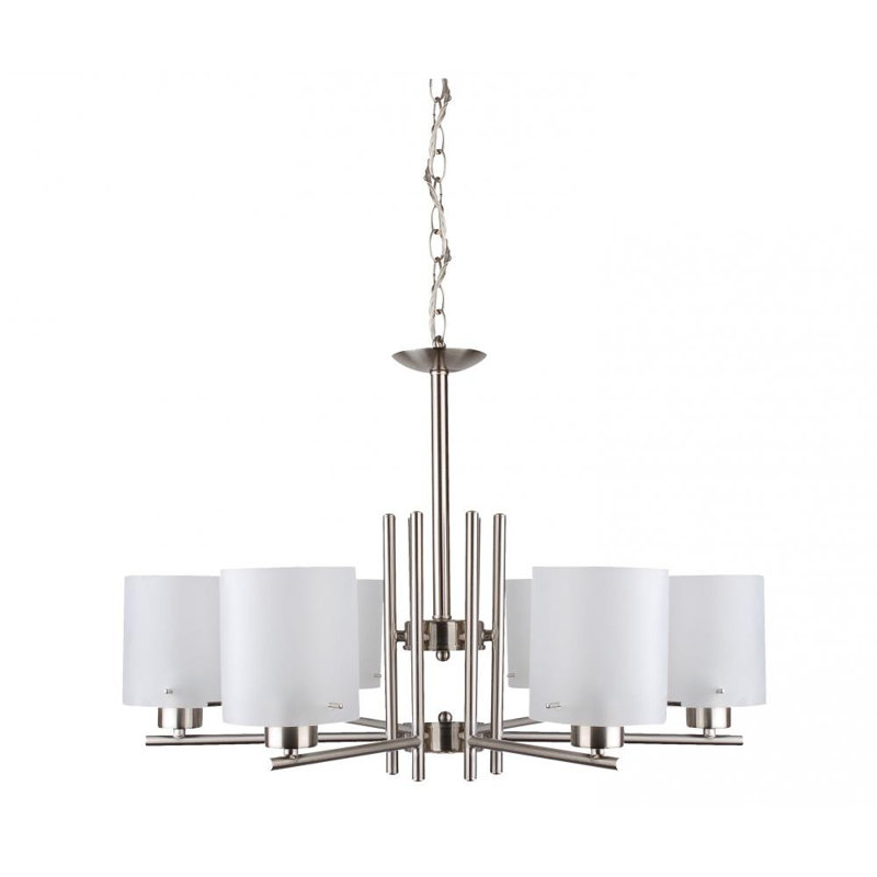 Lustre classique / traditionnel 6 lumières à abat-jour