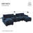 5-Piece Upholstered U-Shaped Sectional-1067949261