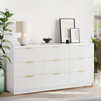 Drawer Dresser, Bedroom Storage Cabinet with Drawers, Wooden Bedroom Dresser for Closet Organization