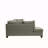 Reversible Polyfiber Sectional Sofa With Ottoman, Grey