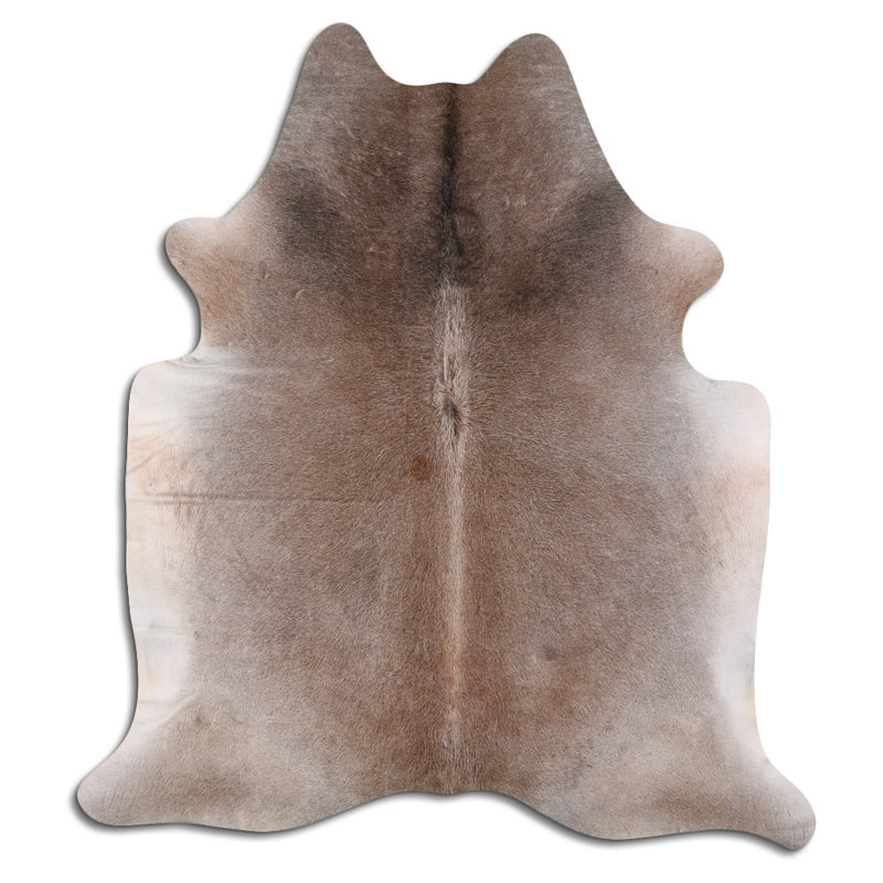 Adaline Cowhide Tan Grey Rug