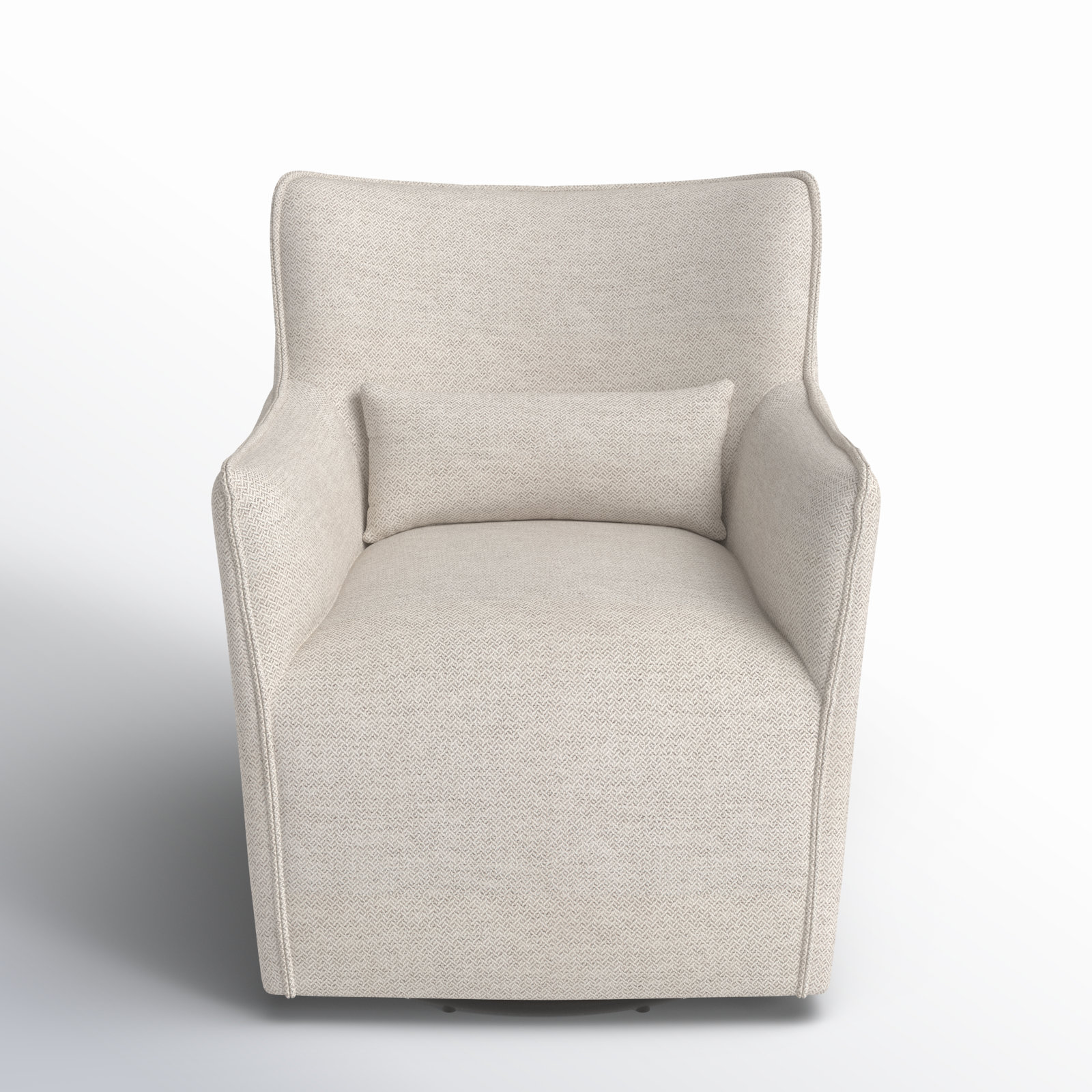 Ara Upholstered Swivel Accent Chair, Noble Platinum Polyester