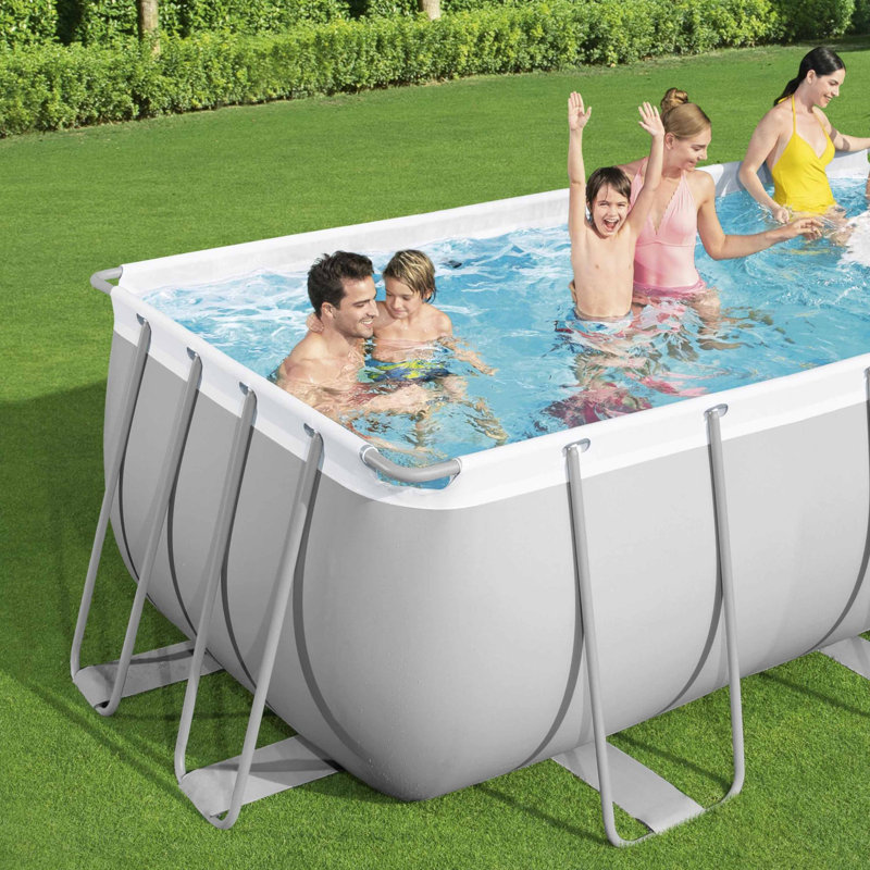 Alice's Garden 10.16 ft x 34.33 ft x 16.75 ft Plastic Frame Set Pool, 309.88Cm H x 510.54Cm W x 1046.48Cm D