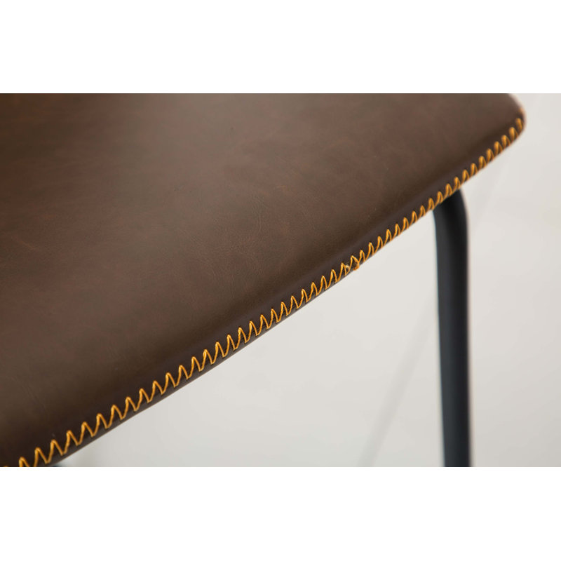 Ensemble de salle à manger à hauteur de comptoir, table et 4 chaises, Brun / Noir