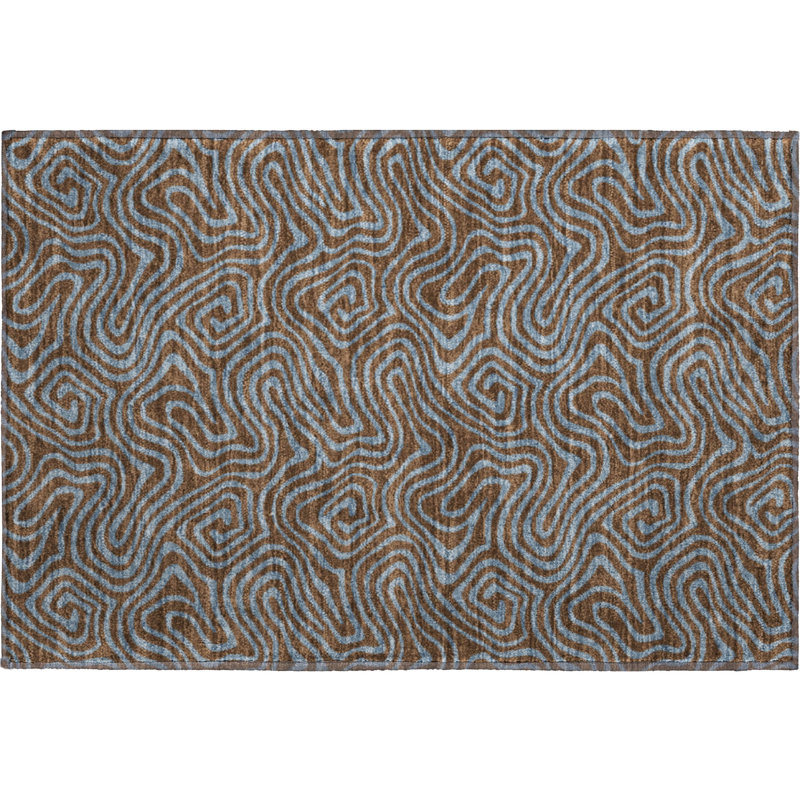 Premium Machine Washable Birchview AMF1031 Swirls Rug, Rectangle 1'8" x 2'6"