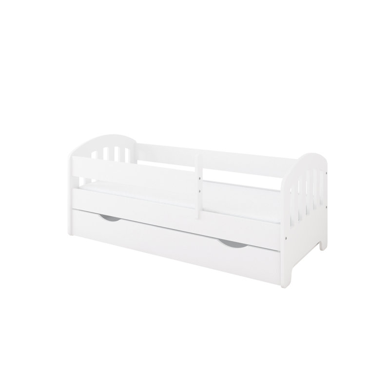 Larkin Cabin Bed with Storage Included, White, 70 x 140 cm