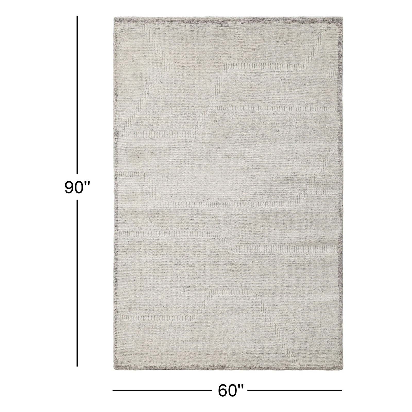 Strobel Hand-Knotted Wool Rug, Rectangle 5' x 7'6"