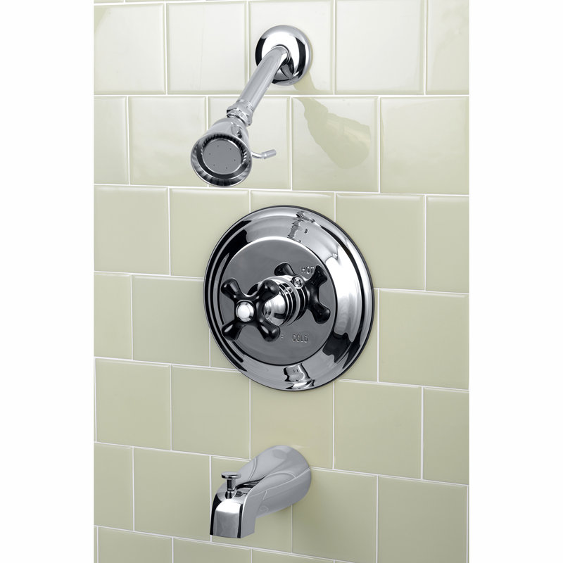 Kingston Brass Duchess Single-Handle Pressure Balanced Tub and Shower Faucet, Chrome