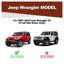 Marchepieds noirs en acier au carbone pour les modèles 4 portes Jeep Wrangler JK & JKU 2007-2018