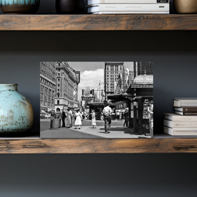 1950S New York City Times Square West 43Rd Street Looking North Classic Retro Vintage City Wall Art