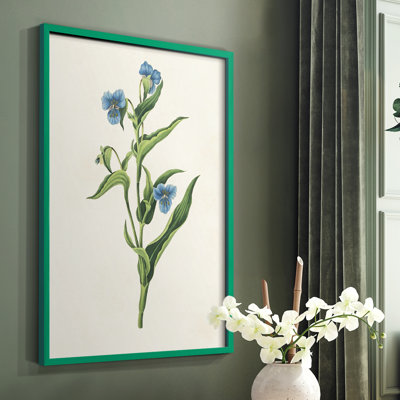 Fleurs des saisons, reproduction encadrée V - bois massif