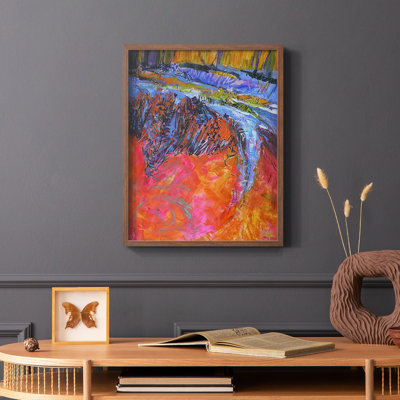 Vibrant Flow I Framed Print - Solid Wood