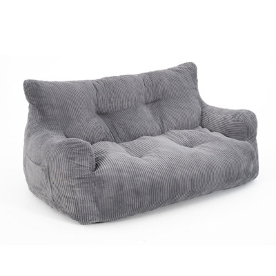 Colman  59" Wide Bean Bag Chair,Corduroy Lazy Sofa,Loveseat
