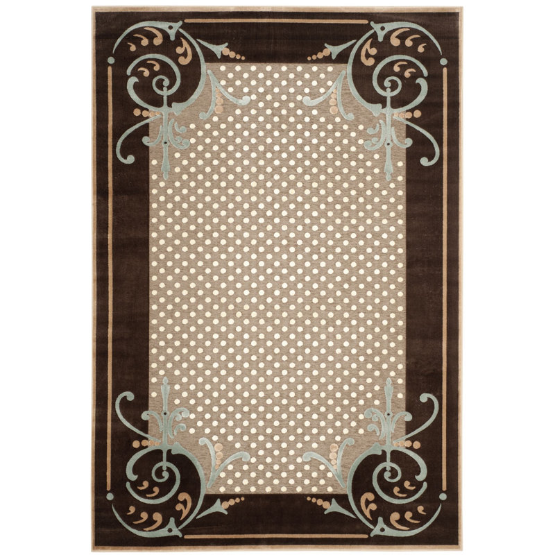 Tapis à motif géométrique Scrollwork Martha Stewart, Rectangle 4 pi x 5 pi 7 po