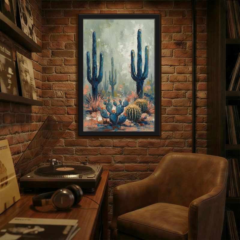 Plants & Flowers Desert Cactus Landscape Art Print