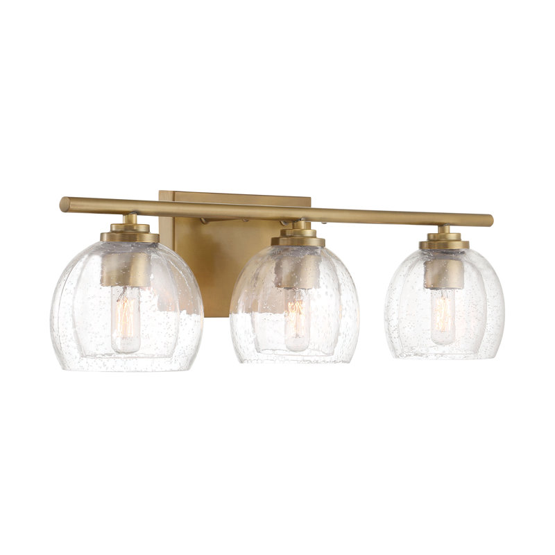 Coiffeuse Glint, H 6,75 po x l 24 po x P 5,75 po, Trois lumières, 180 W