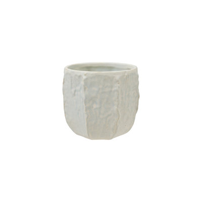 Stoneware Planter with Reactive Glaze