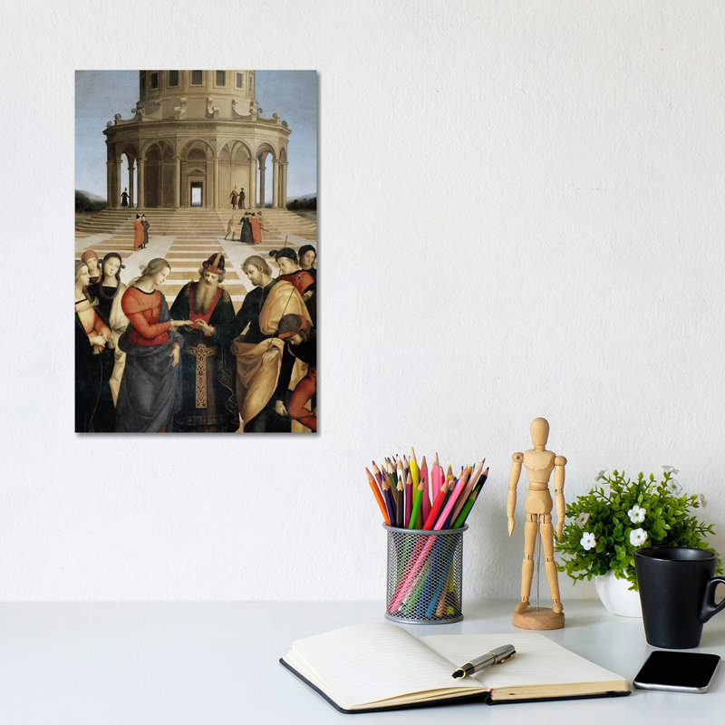 The Marriage Of The Virgin, 1504 by Raphael - Wrapped Canvas Print, 20.32 cm H x 30.48 cm W
