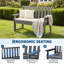 Banc d'extérieur en polyéthylène robuste pour 2 à 800 lb - Siège de jardin et de patio durable et résistant aux intempéries - Mobilier de cour robuste - Gris-1271673932