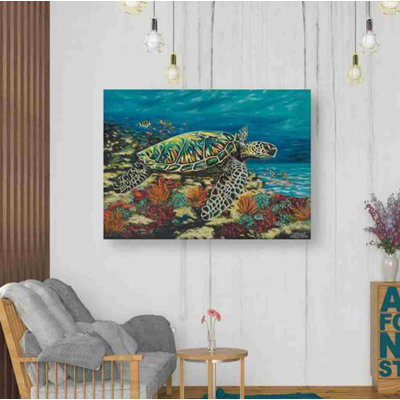 Impression sur toile tendue, "Deep Sea Natation II"
