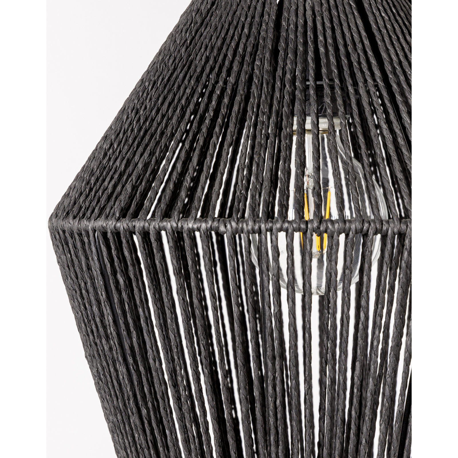 Medea Single Light Pendant, Black, Black