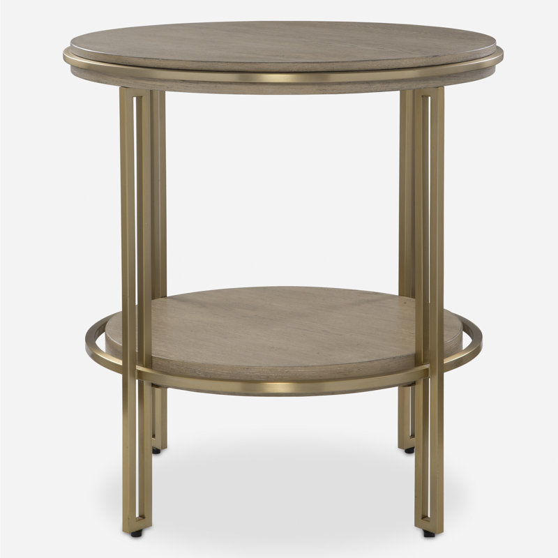Peytros Round Brass Side Table