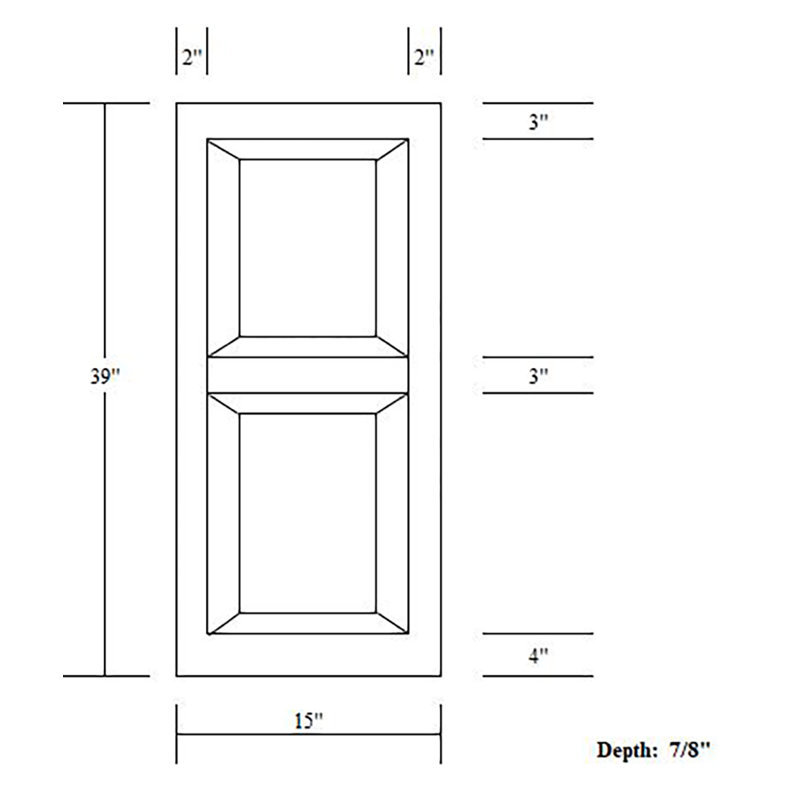 Premier Raised Panel Shutters, Paintable, 39"