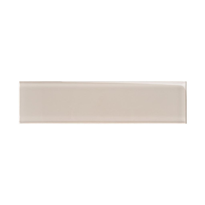3" X 12" Glass Brick Look Subway Wall Tile, Warm Greige