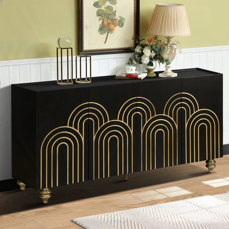 Grande armoire de rangement 59,8 po, Noir