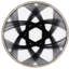 Décoration murale ronde en bois et rotin noir, 33,5 po x 33,5 po