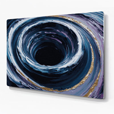 Espace noir, visualisation de trous en métal gris