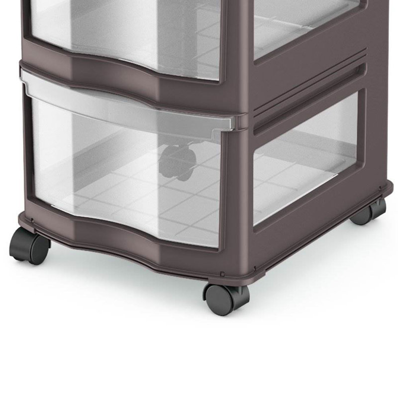 3 Drawer Storage Drawer, Gray