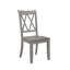 Ensemble de 2 chaises d'appoint de style décontracté à finition grise à dossier en X-345606614