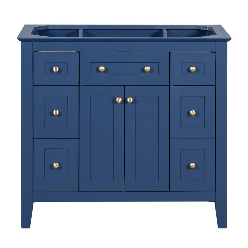 Meuble-lavabo sur pied 36 po sans lavabo 36 po Bathroon, Bleu très foncé