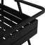 Chariot-bar à cadre en fer de style industriel moderne avec roues lisses et porte-bouteilles - l 27,25 po x P 17,1 po H 31,75 po