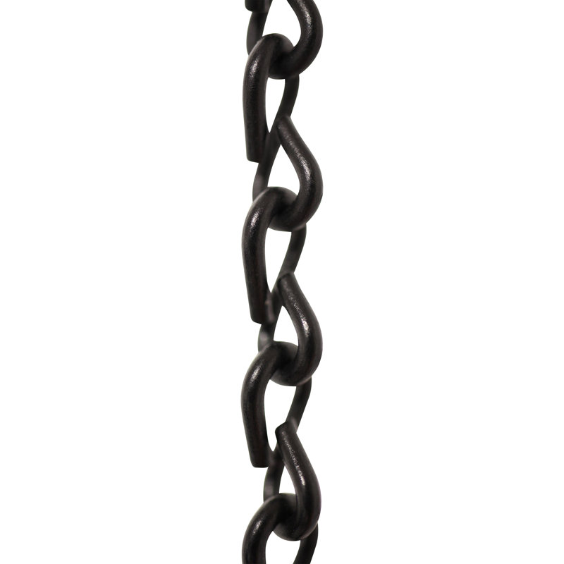 Chaîne décorative à double cric, Noir, H 12 po x l 0,24 po x P 0,06 po