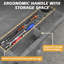 Chariot utilitaire robuste avec roues, chariot à outils roulant avec poignée de rangement ergonomique et tablettes profondes, chariot de service en plastique à 2 niveaux pour le garage, l'entrepôt, l'atelier et le nettoyage-1138757384