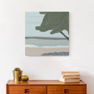Plage abstraite sur toile