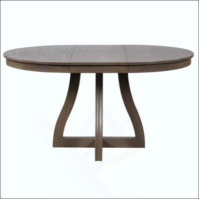 Table de salle à manger ronde extensible pour 4-6, feuille centrale de 16 po, pieds de table courbés, table de cuisine de ferme pour cuisine, salon, appartement