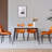 Large Rectangular Dining Table Strong Metal Base Modern Stone 1.6M